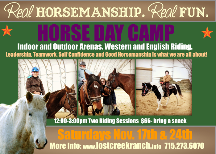 horse day camp lost creek ranch wi kids horseback riding camp lessons